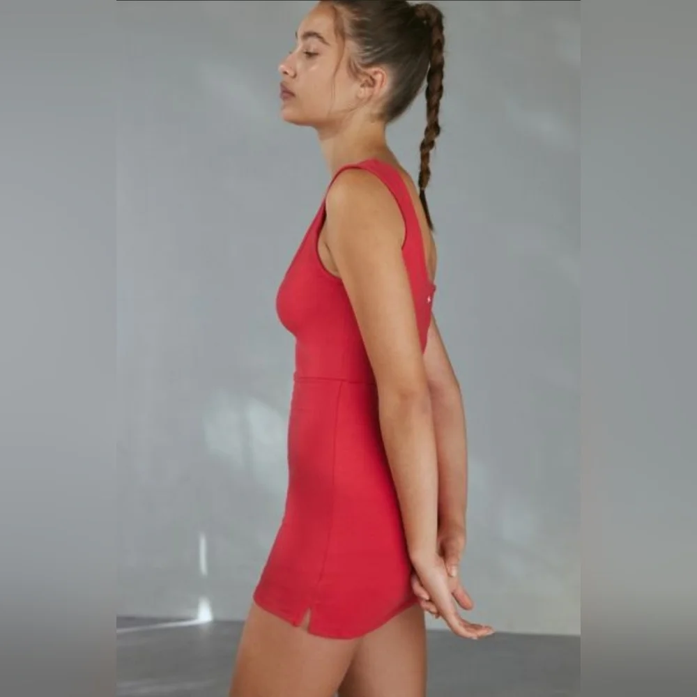 UO Bec Skort Mini Dress In Red - Picture 3 of 5